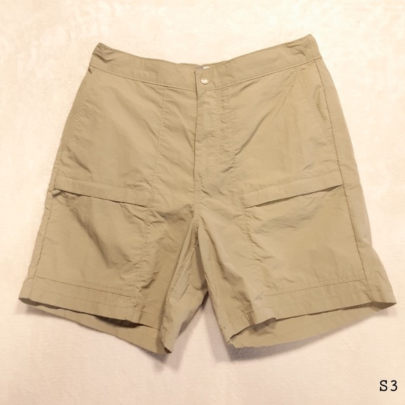 Old Navy Mens Tech Hybrid Cargo Shorts Med. Green 7-inch inseam Birch Leaf Nylon - Picture 10 of 10